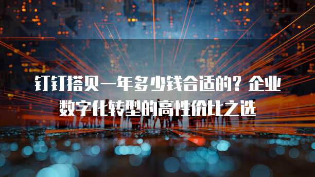 钉钉搭贝一年多少钱合适的?企业数字化转型的高性价比之选