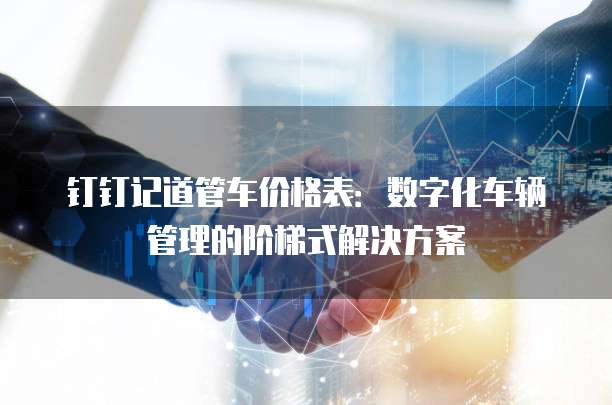 钉钉记道管车价格表:数字化车辆管理的阶梯式解决方案