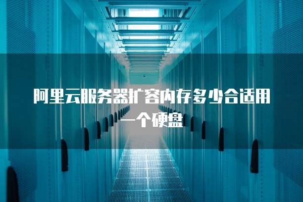 阿里云服务器扩容内存多少合适用一个硬盘