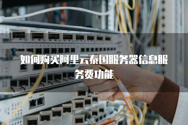 如何购买阿里云泰国服务器信息服务费功能