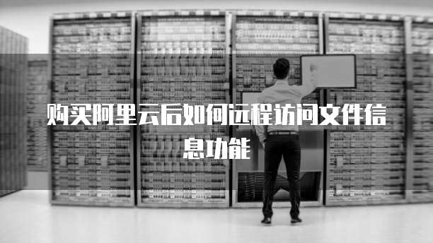 购买阿里云后如何远程访问文件信息功能