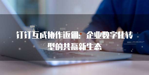 钉钉互成协作返佣：企业数字化转型的共赢新生态