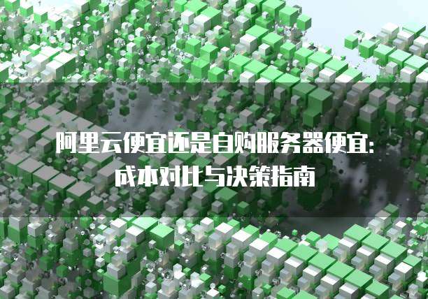 阿里云便宜还是自购服务器便宜：成本对比与决策指南