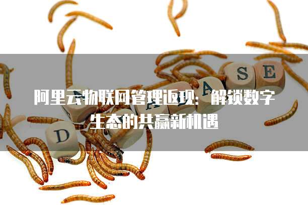 阿里云物联网管理返现:解锁数字生态的共赢新机遇