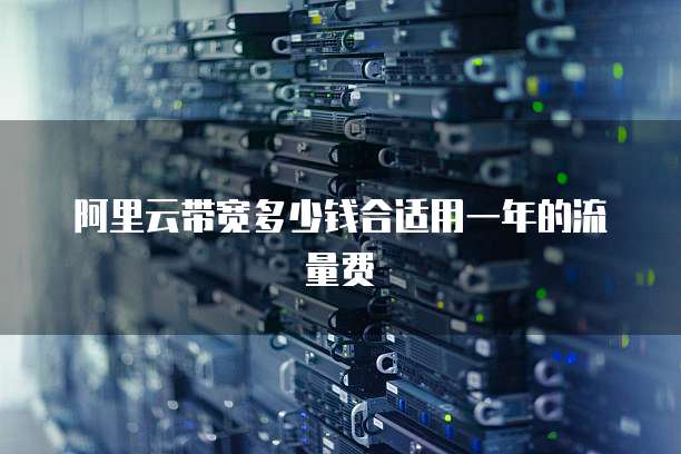 阿里云带宽多少钱合适用一年的流量费