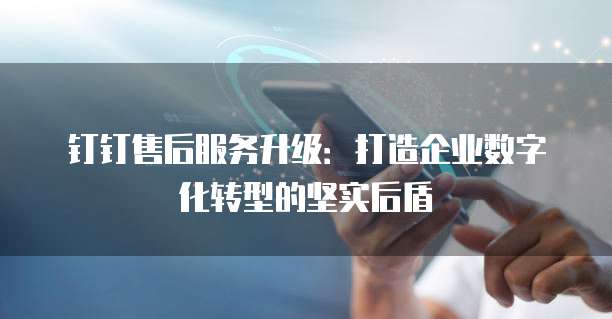 钉钉售后服务升级：打造企业数字化转型的坚实后盾