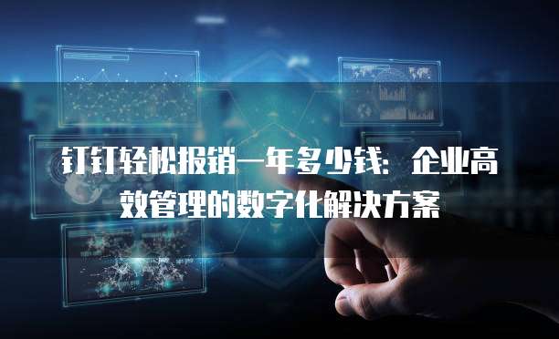 钉钉轻松报销一年多少钱:企业高效管理的数字化解决方案