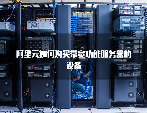 阿里云如何购买带宽功能服务器的设备