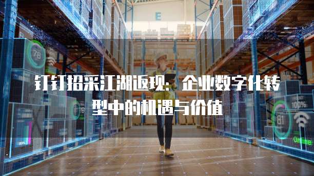 钉钉招采江湖返现:企业数字化转型中的机遇与价值