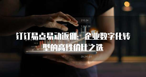 钉钉易点易动返佣:企业数字化转型的高性价比之选