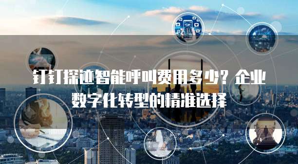 钉钉探迹智能呼叫费用多少?企业数字化转型的精准选择