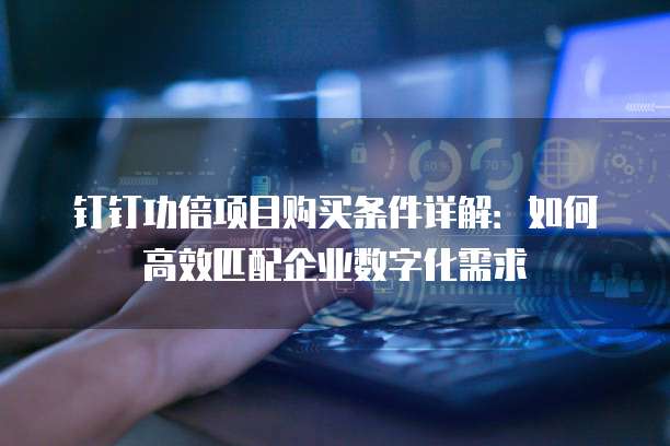 钉钉功倍项目购买条件详解：如何高效匹配企业数字化需求