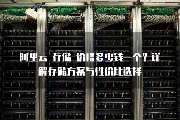 阿里云 存储 价格多少钱一个?详解存储方案与性价比选择