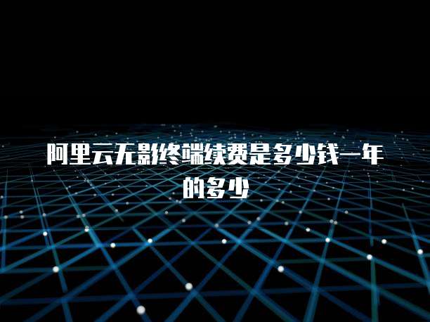 阿里云无影终端续费是多少钱一年的多少