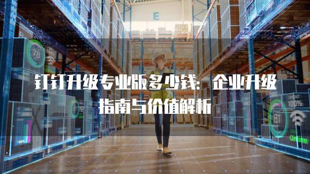 钉钉升级专业版多少钱：企业升级指南与价值解析