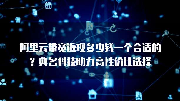 阿里云带宽返现多少钱一个合适的?典名科技助力高性价比选择