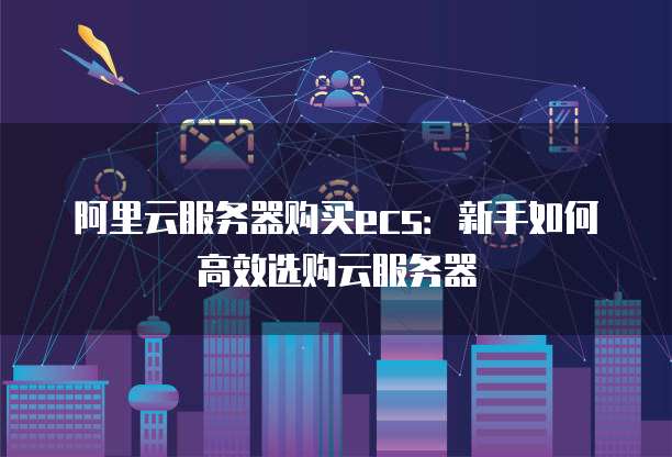 阿里云服务器购买ecs:新手如何高效选购云服务器