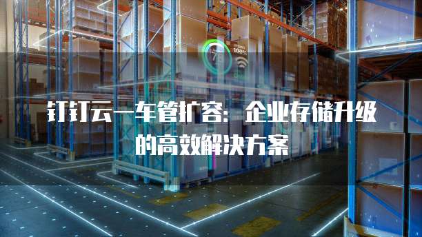 钉钉云一车管扩容:企业存储升级的高效解决方案