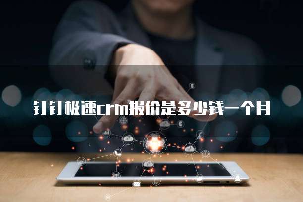 钉钉极速crm报价是多少钱一个月
