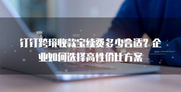 钉钉跨境收款宝续费多少合适?企业如何选择高性价比方案