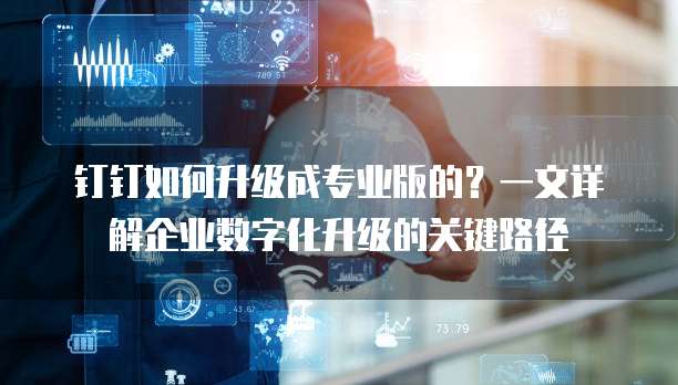 钉钉如何升级成专业版的?一文详解企业数字化升级的关键路径