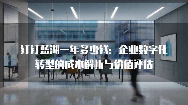 钉钉蓝湖一年多少钱:企业数字化转型的成本解析与价值评估