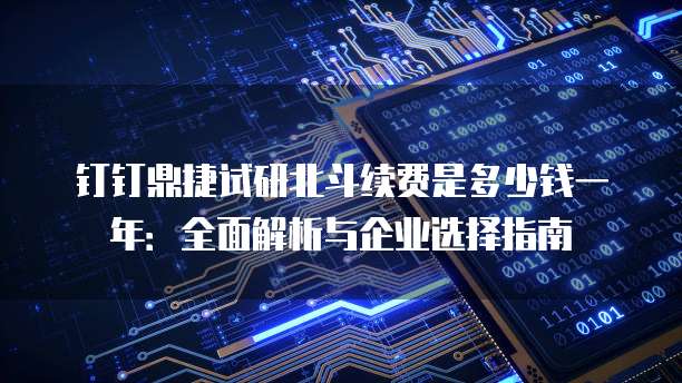 钉钉鼎捷试研北斗续费是多少钱一年:全面解析与企业选择指南