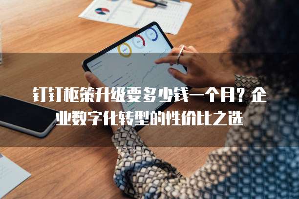 钉钉枢策升级要多少钱一个月?企业数字化转型的性价比之选