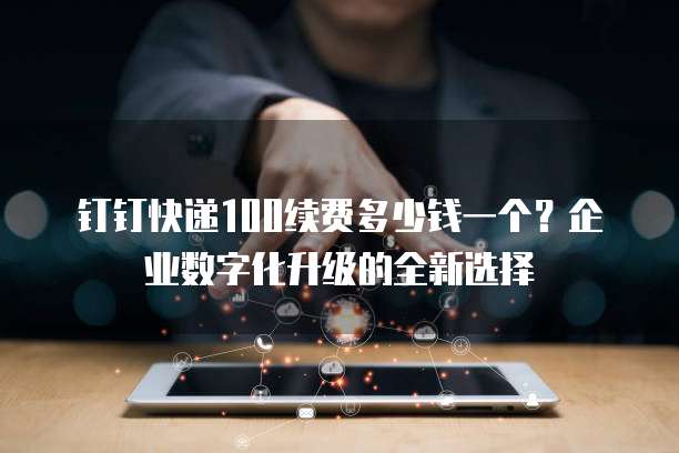 钉钉快递100续费多少钱一个?企业数字化升级的全新选择
