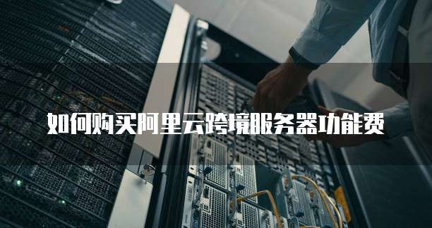 如何购买阿里云跨境服务器功能费