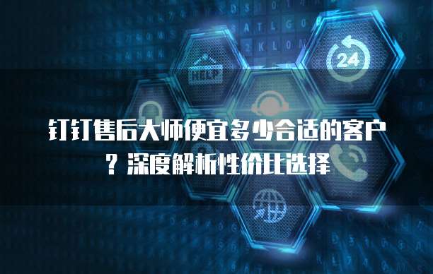 钉钉售后大师便宜多少合适的客户?深度解析性价比选择
