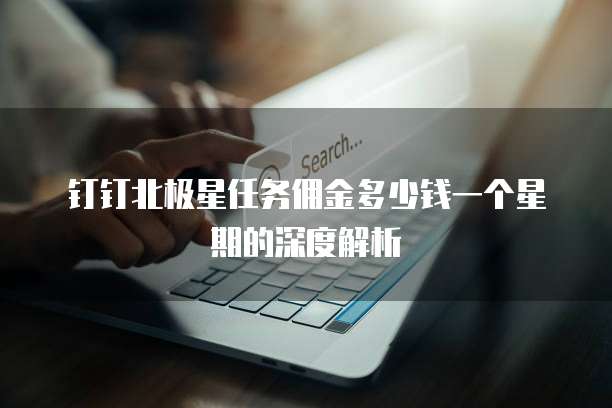 钉钉北极星任务佣金多少钱一个星期的深度解析