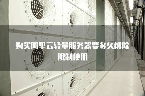 购买阿里云轻量服务器要多久解除限制使用