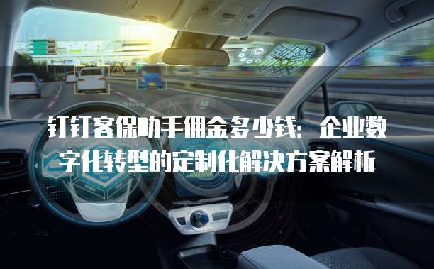 钉钉客保助手佣金多少钱：企业数字化转型的定制化解决方案解析