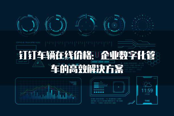 钉钉车辆在线价格:企业数字化管车的高效解决方案