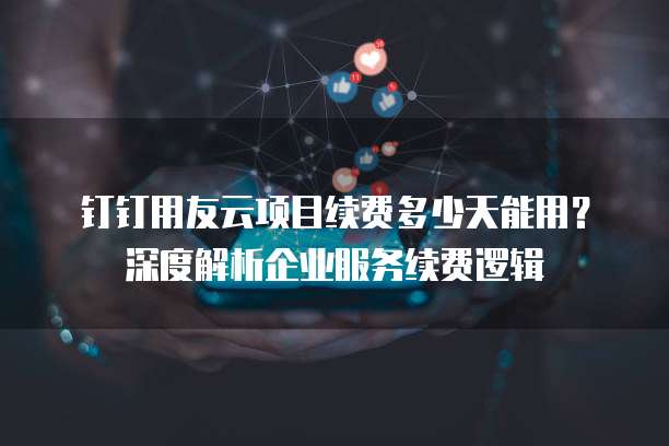 钉钉用友云项目续费多少天能用？深度解析企业服务续费逻辑