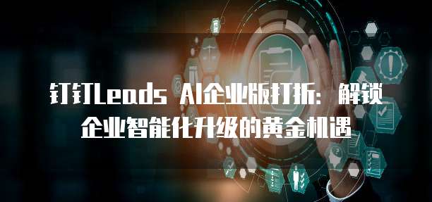 钉钉Leads AI企业版打折：解锁企业智能化升级的黄金机遇