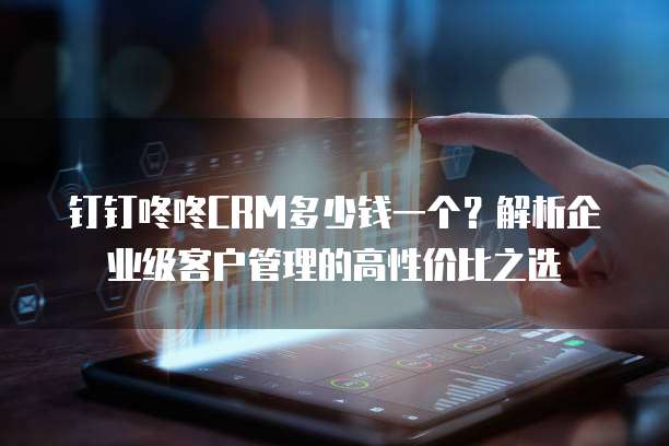 钉钉咚咚CRM多少钱一个?解析企业级客户管理的高性价比之选