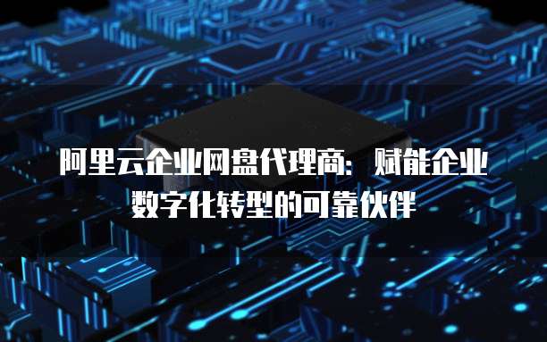 阿里云企业网盘代理商:赋能企业数字化转型的可靠伙伴