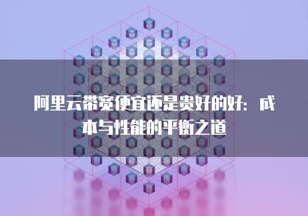 阿里云带宽便宜还是贵好的好:成本与性能的平衡之道