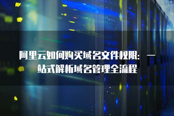 阿里云如何购买域名文件权限:一站式解析域名管理全流程