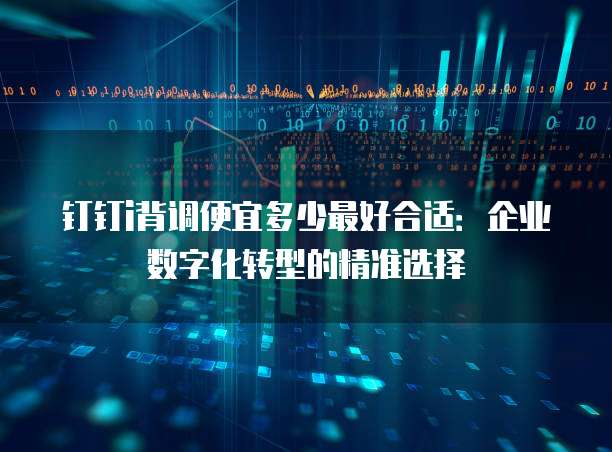 钉钉i背调便宜多少最好合适:企业数字化转型的精准选择