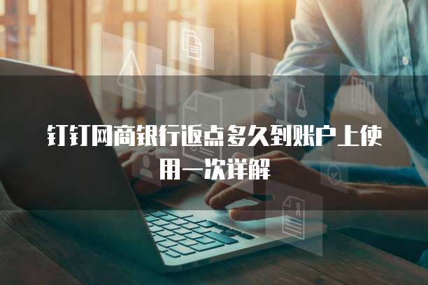 钉钉网商银行返点多久到账户上使用一次详解