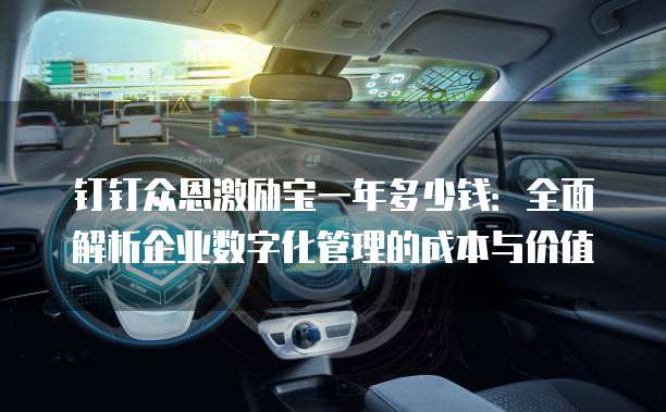 钉钉众恩激励宝一年多少钱:全面解析企业数字化管理的成本与价值