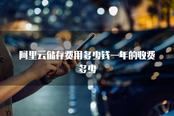阿里云储存费用多少钱一年的收费多少