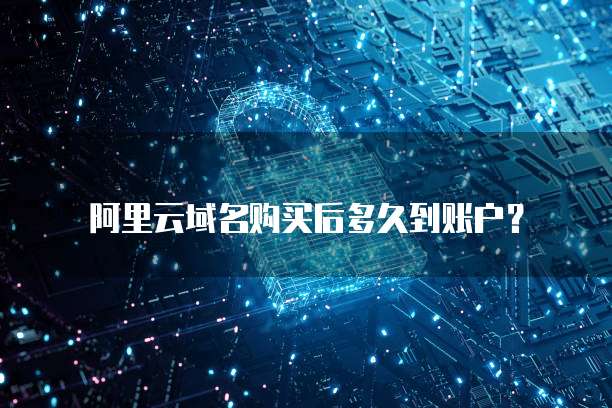阿里云域名购买后多久到账户？