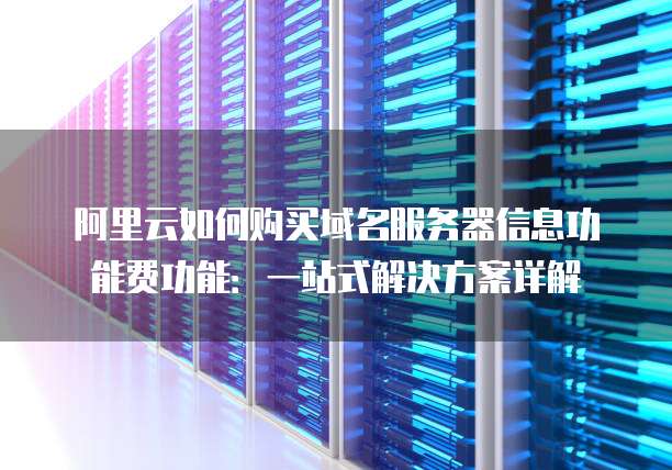阿里云如何购买域名服务器信息功能费功能:一站式解决方案详解