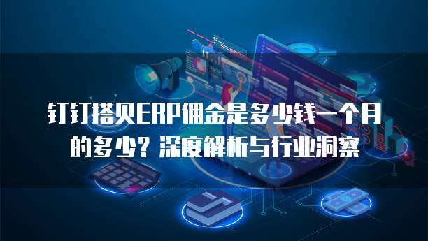 钉钉搭贝ERP佣金是多少钱一个月的多少?深度解析与行业洞察