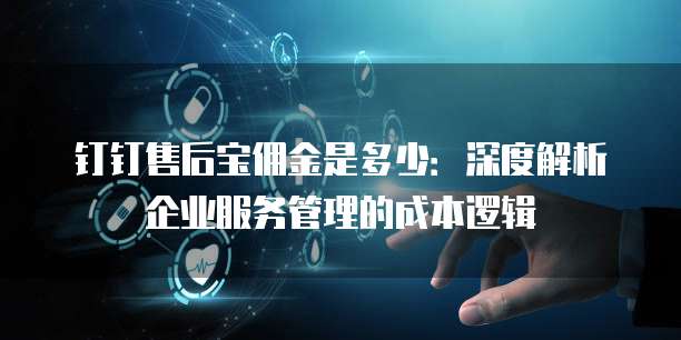 钉钉售后宝佣金是多少：深度解析企业服务管理的成本逻辑