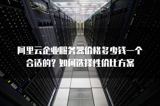 阿里云企业服务器价格多少钱一个合适的?如何选择性价比方案